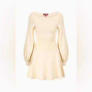 NEW NWT STAUD CLAUDE DRESS IN BUTTERCREAM